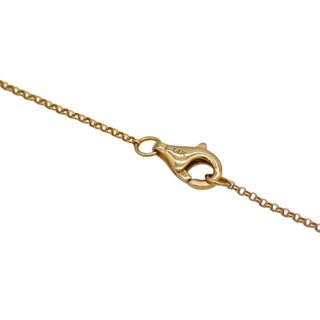 14K Gold Diamond Fluted Heart Necklace