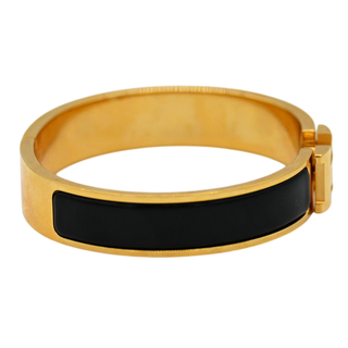 Narrow Black Clic H Bracelet