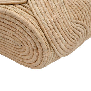 CELINE | Classic Panier Raffia & Leather Tote Bag with Removable Pouch