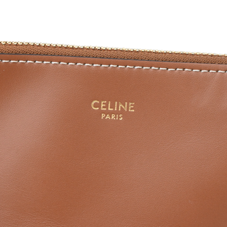 CELINE | Classic Panier Raffia & Leather Tote Bag with Removable Pouch
