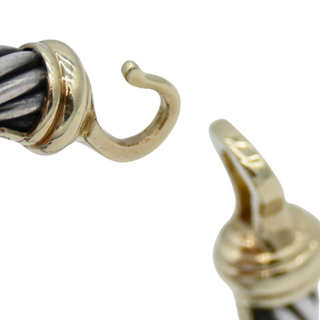 Sterling Silver & 14K Gold Buckle Classic Cable Bracelet