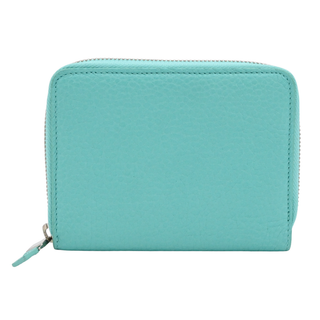 TIFFANY & CO | Tiffany Blue Leather Zip Business Card Wallet