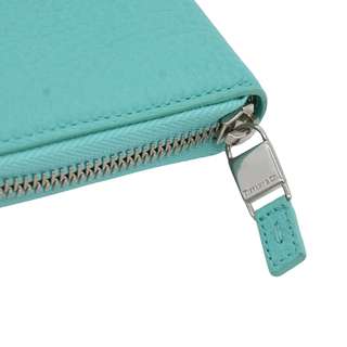 TIFFANY & CO | Tiffany Blue Leather Zip Business Card Wallet