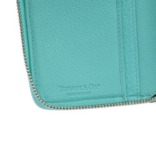 TIFFANY & CO | Tiffany Blue Leather Zip Business Card Wallet