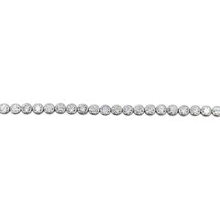 Silver CZ Bezel Tennis Necklace