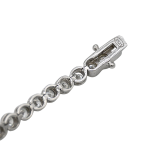 Silver CZ Bezel Tennis Necklace