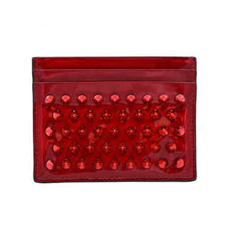 Kios Metallic Red Studded Card Holder