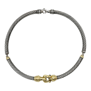 DAVID YURMAN | Two-Tone Buckle Collar Necklace
