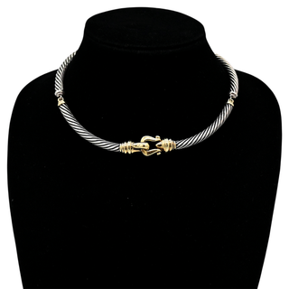 DAVID YURMAN | Two-Tone Buckle Collar Necklace