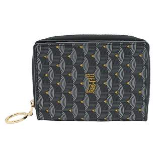 FAURE LE PAGE | Daily Battle Black & Gray Coated Canvas Zip Around Wallet