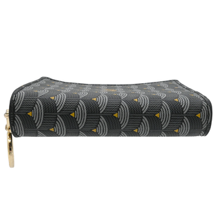 FAURE LE PAGE | Daily Battle Black & Gray Coated Canvas Zip Around Wallet