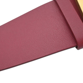 CHRISTIAN DIOR | Dark Red Leather Logo Belt