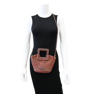 Shirley Multicolor Raffia Top Handle Mini Bag