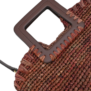 Shirley Multicolor Raffia Top Handle Mini Bag