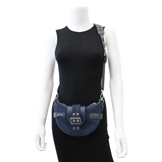 Dark Blue Denim Small Bucky Crossbody Bag