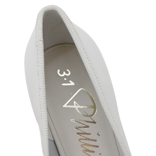 3.1 PHILLIP LIM | White Leather ID Soft Ballerina Pumps