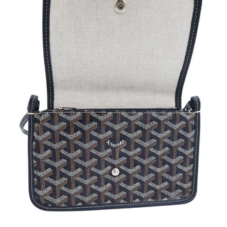Navy Blue Goyardine Plumet Pouch-Wallet