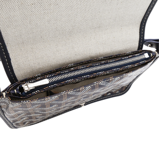 Navy Blue Goyardine Plumet Pouch-Wallet