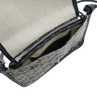 Navy Blue Goyardine Plumet Pouch-Wallet