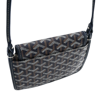 Navy Blue Goyardine Plumet Pouch-Wallet