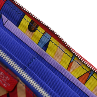 HERMES | Silk'In Bougainvillea Epsom Leather Zip Around Wallet