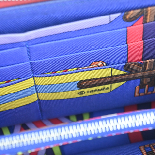 HERMES | Silk'In Bougainvillea Epsom Leather Zip Around Wallet