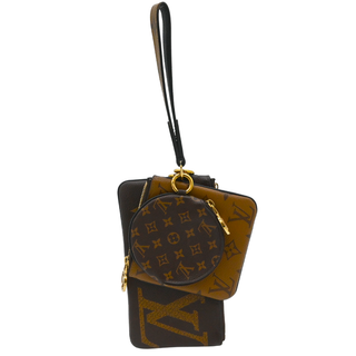 Monogram Giant Reverse Trio Pouch Wristlet
