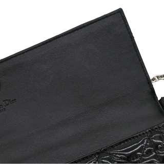 Black Lady Dior Patent Cannage Chain Clutch