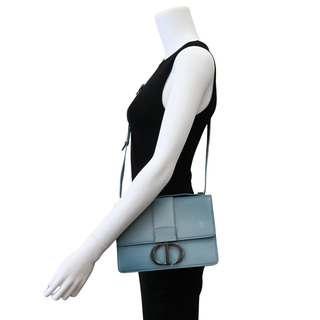 Blue Slate Leather 30 Montaigne Crossbody Bag