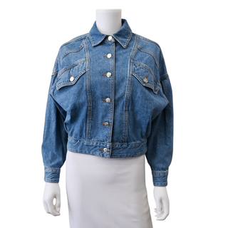 Denim Bomber Mini Jacket