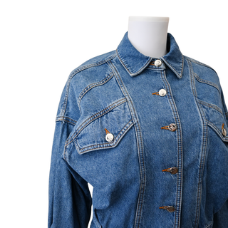 Denim Bomber Mini Jacket