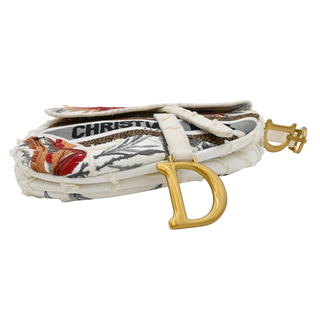Embroidered Canvas Saddle Bag