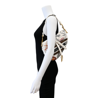 Embroidered Canvas Saddle Bag