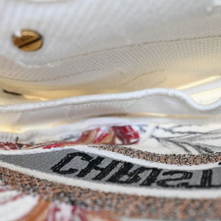 Embroidered Canvas Saddle Bag
