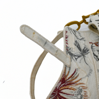 Embroidered Canvas Saddle Bag