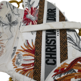 Embroidered Canvas Saddle Bag