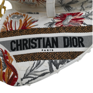 Embroidered Canvas Saddle Bag