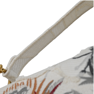 Embroidered Canvas Saddle Bag