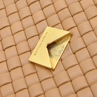 Tan Intrecciato Cobble Leather Shoulder Bag