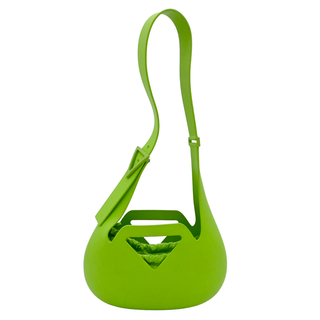 BOTTEGA VENETA | Lime Green Punch Rubber Molded Shoulder Bag