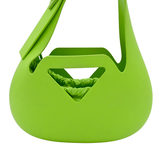 BOTTEGA VENETA | Lime Green Punch Rubber Molded Shoulder Bag