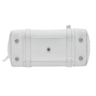 RALPH LAUREN | White Leather Ricky 27 Top Handle Bag