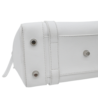 RALPH LAUREN | White Leather Ricky 27 Top Handle Bag