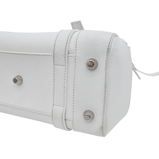 RALPH LAUREN | White Leather Ricky 27 Top Handle Bag