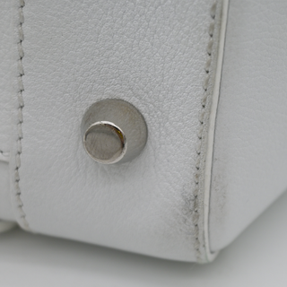 RALPH LAUREN | White Leather Ricky 27 Top Handle Bag