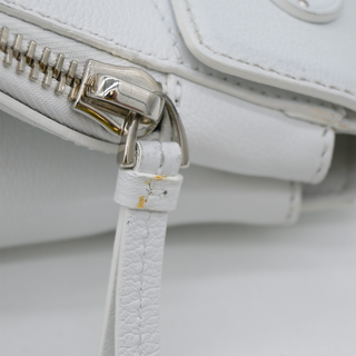 RALPH LAUREN | White Leather Ricky 27 Top Handle Bag