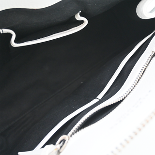 RALPH LAUREN | White Leather Ricky 27 Top Handle Bag