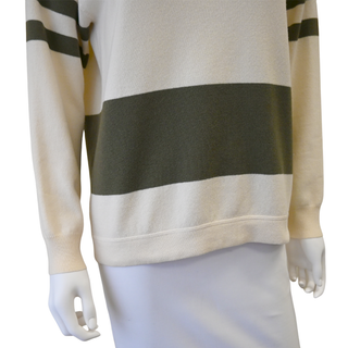 BRUNELLO CUCINELLI | Striped Wool-Blend Knit Sweater