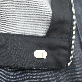Dark Denim Zipper Waist Pants
