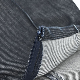 Dark Denim Zipper Waist Pants